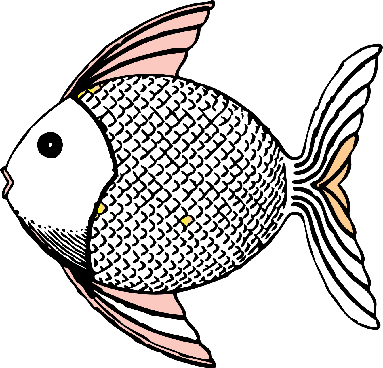Black And White Fish Clip Art