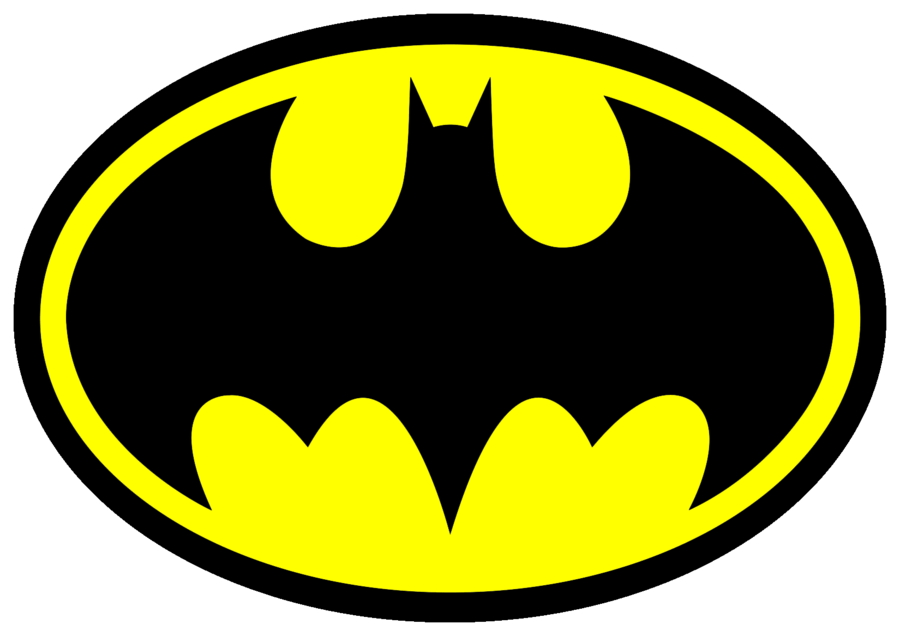 Batman logo outline clipart
