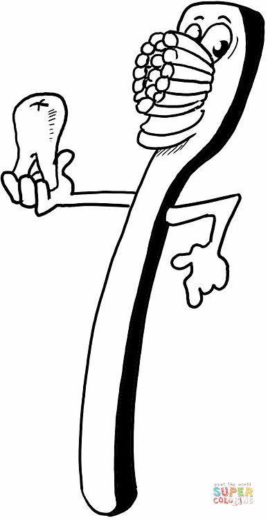 Toothbrush coloring page | Free Printable Coloring Pages