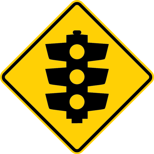 File:Australian traffic lights ahead sign.png