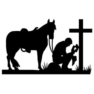 Kneeling At The Cross Clipart