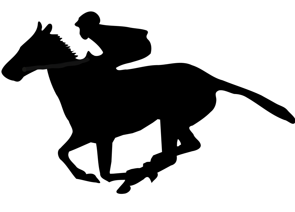 3 horse racing silhouette clipart ping