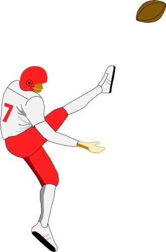 Kick football clipart