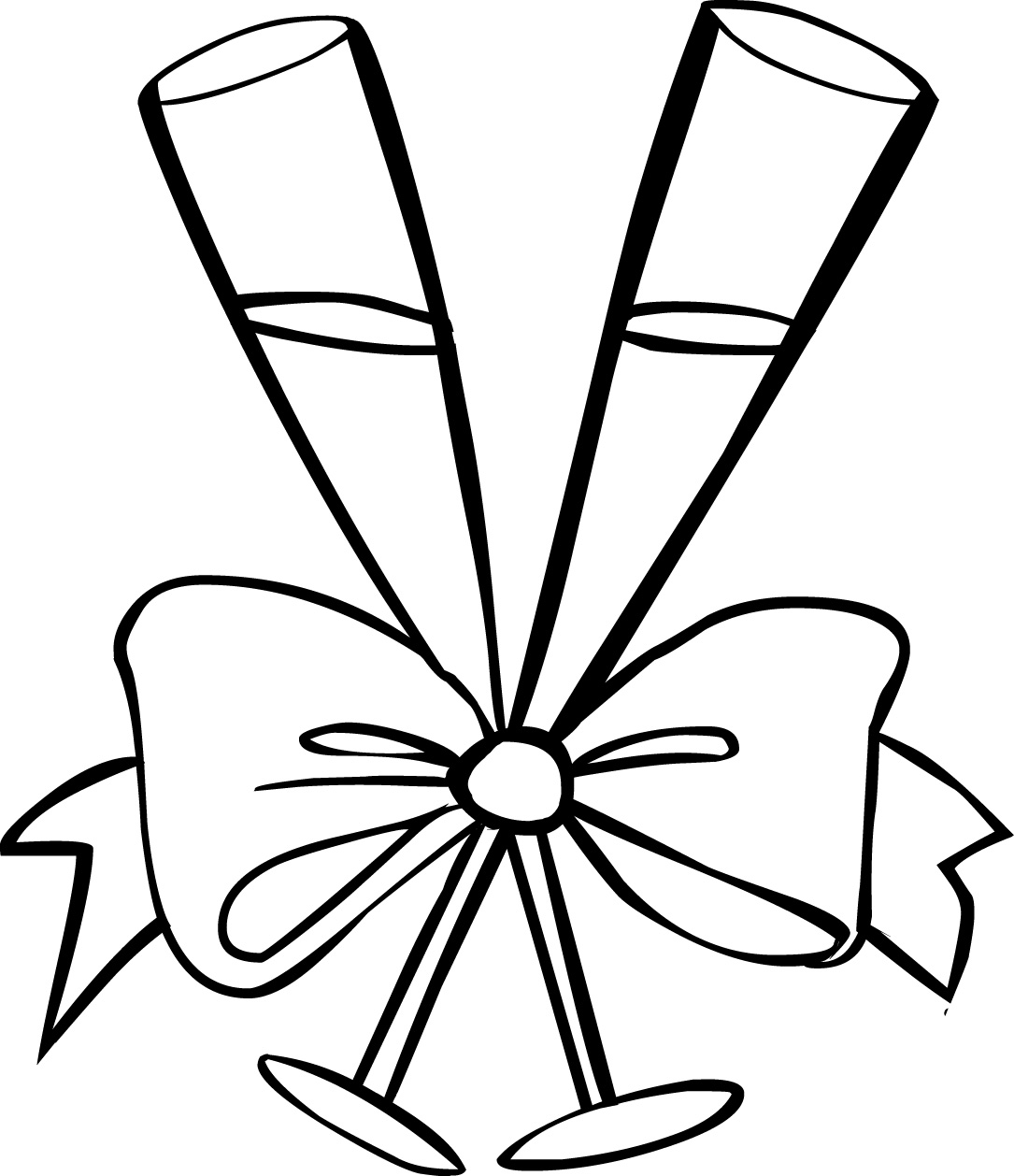 Champagne glasses clipart free