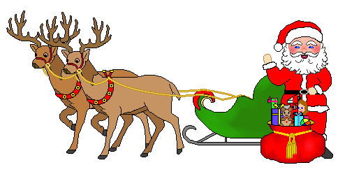 Santa And Reindeer Clipart