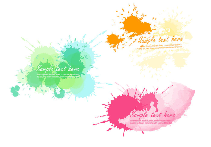 Bright Paint Splatter Vector Banner Pack - Download Free Vector ...