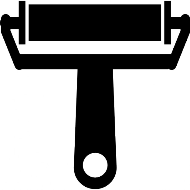 Painting roller brush silhouette Icons | Free Download