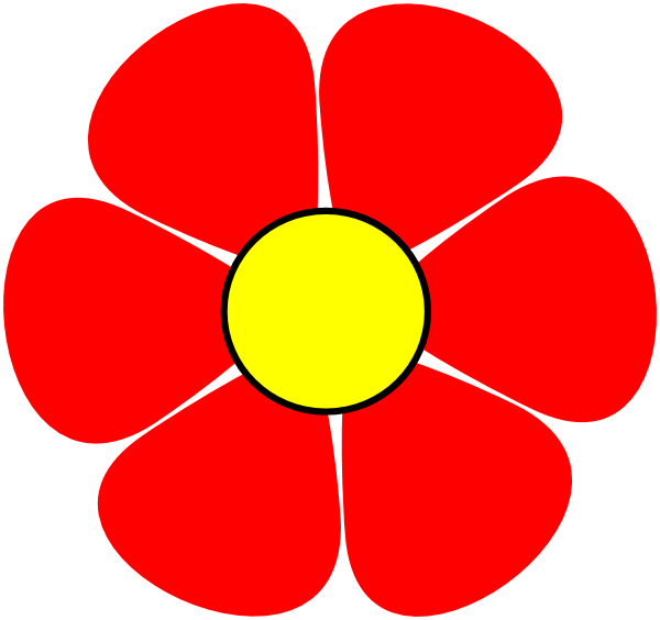 Clip art red flowers