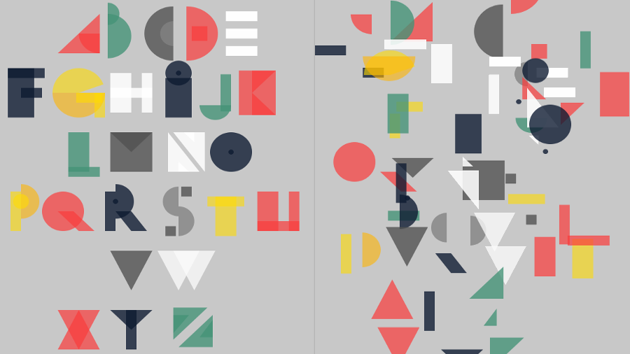 Geometric interactive and animated alphabet | anna carreras
