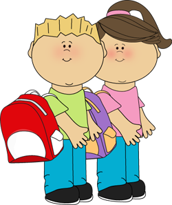 Children going home clipart