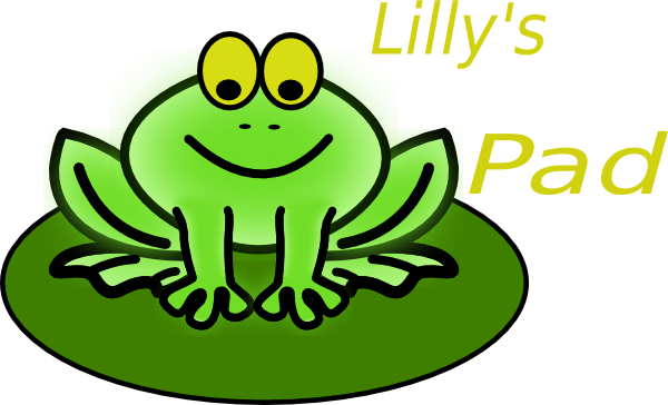 Frog lily pad clipart
