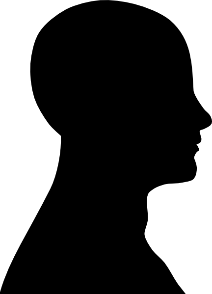Head silhouette outline clipart