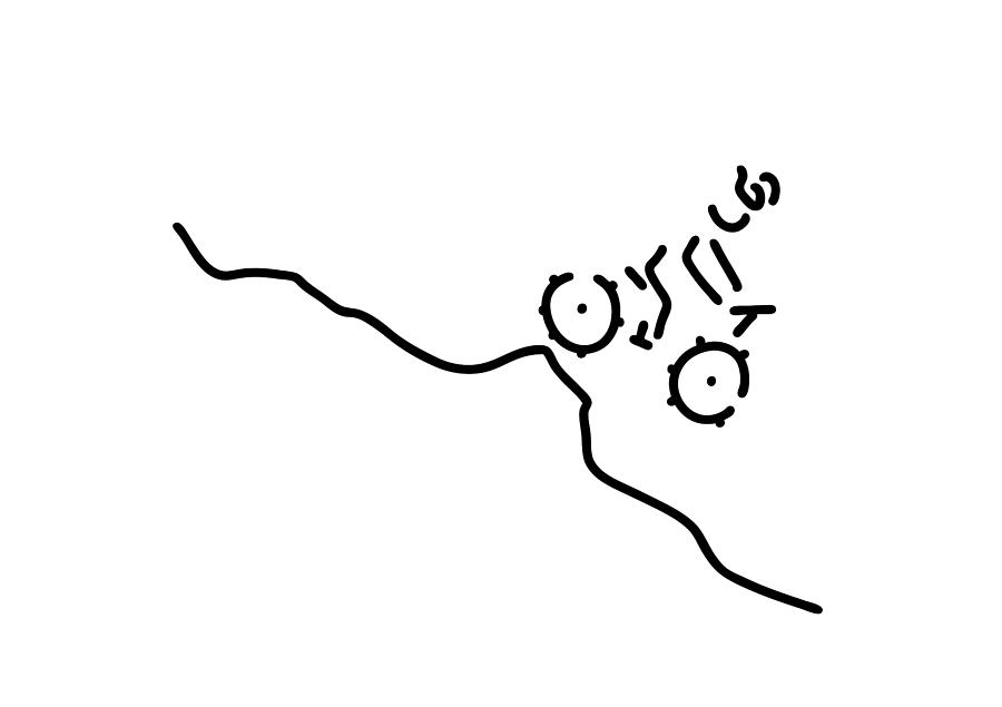 Mountain Bike Downhill Mtb Biker Drawing by Lineamentum