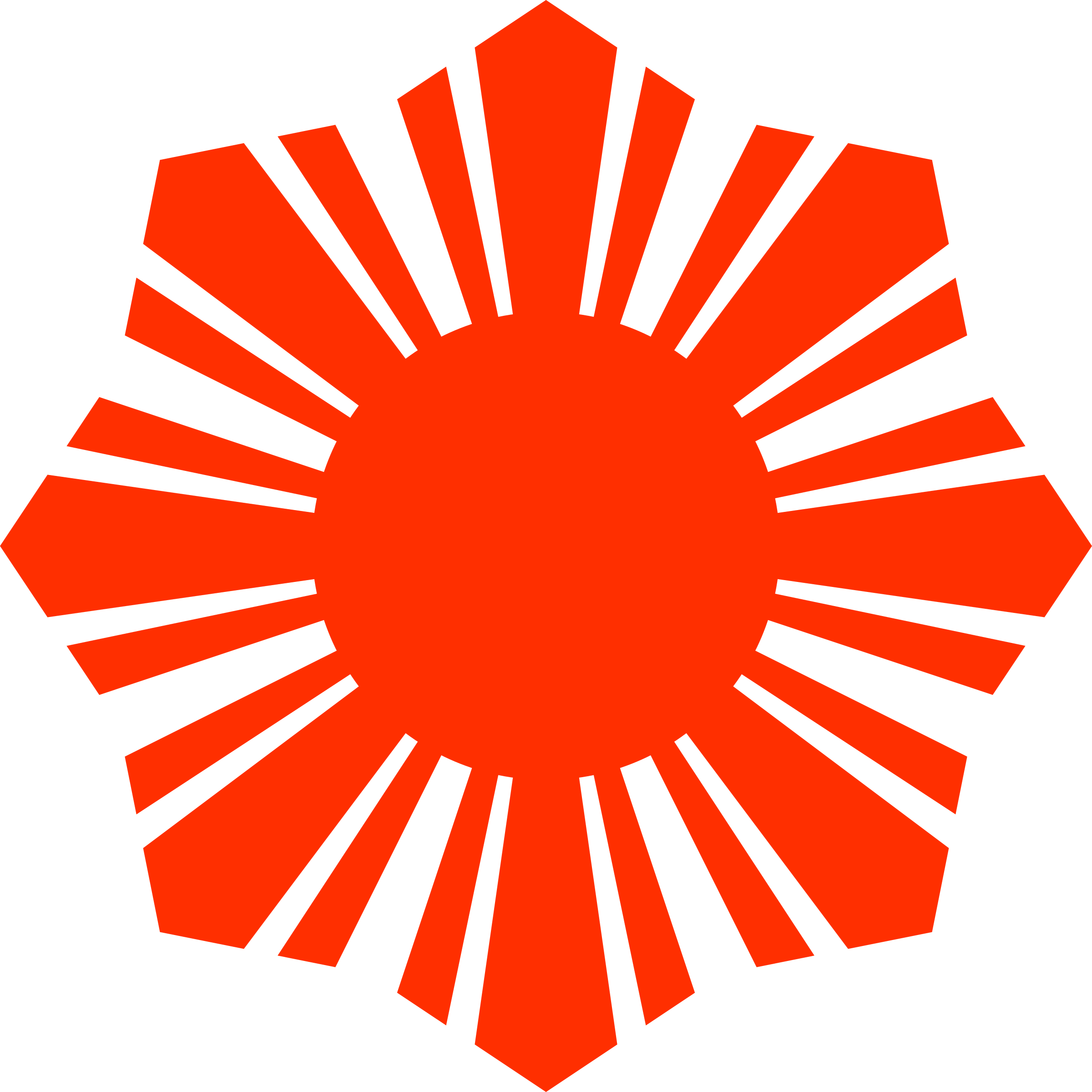 Clipart - Sun Symbol Red