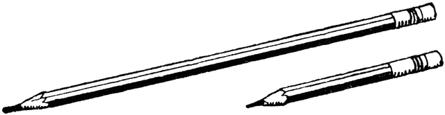 Long And Short Pencil Clipart