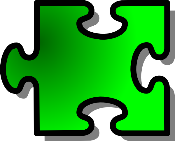 Green Jigsaw Piece 14 clip art - vector clip art online, royalty ...