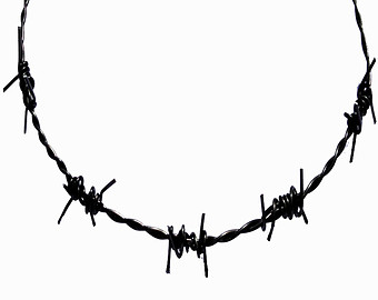 Barbed wire necklace | Etsy