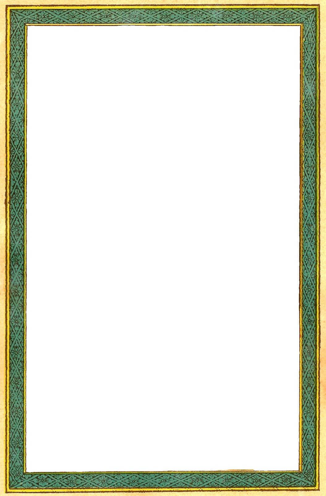 Antique Images: Free Printable Frame: Green and Yellow Vintage Frame