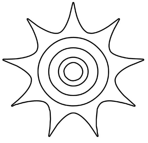 Sun Hat Outline