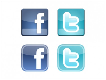 Facebook and twitter logo vector graphic Free vector for free ...