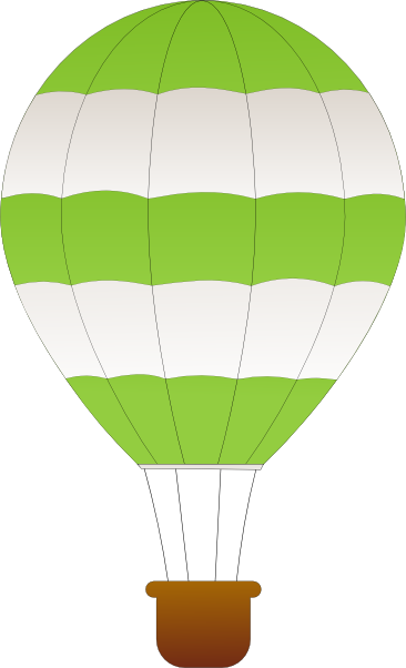 Maidis Horizontal Striped Hot Air Balloons clip art Free Vector ...