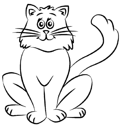 Simple Cat Drawing