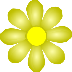 Yellow Flower clip art - vector clip art online, royalty free ...