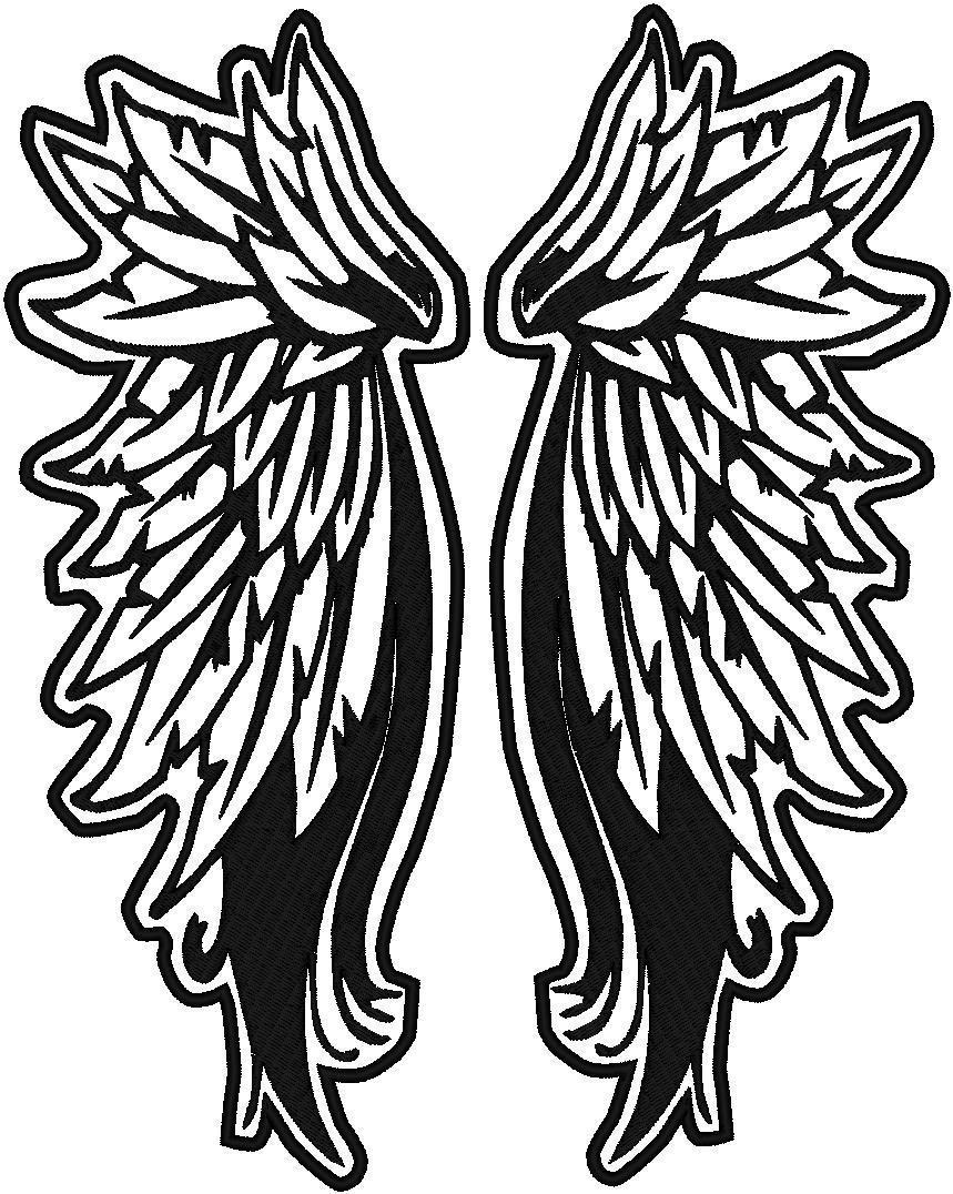 Custom Embroidered Angel Wing Patch
