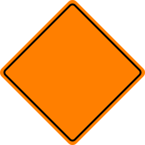Orange Construction Sign clip art - vector clip art online ...