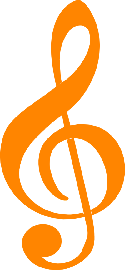 Free Stock Photos | Illustration Of An Orange Treble Clef Music ...