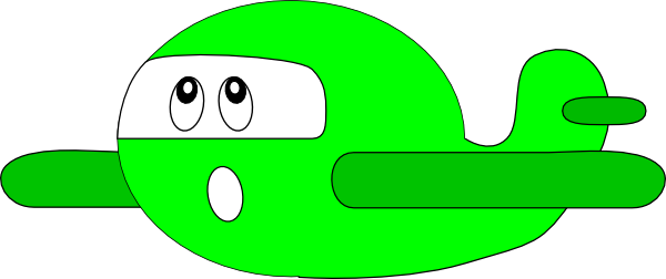 Cartoon Surprised Airplane clip art - vector clip art online ...