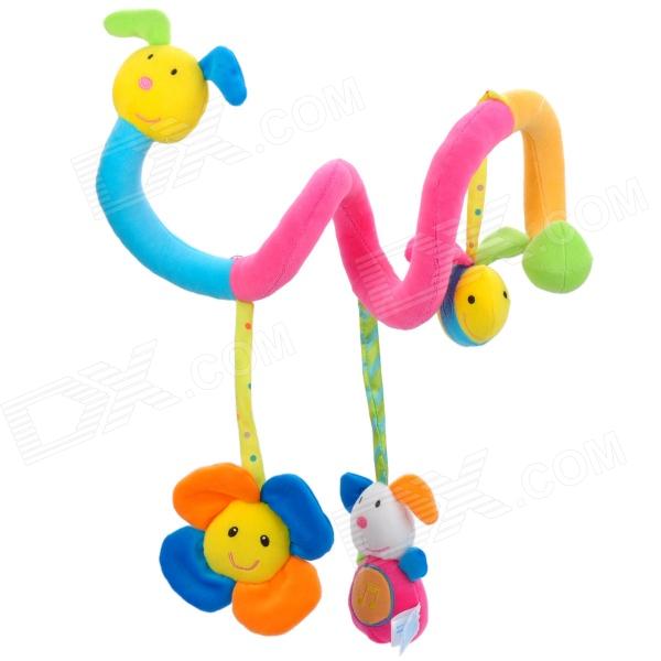 Cute Cartoon Animals Baby Bed Hanging Toy - Yellow + Pink + Green ...