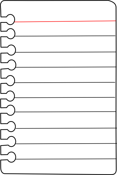 Blank Notebook Paper Printable - ClipArt Best
