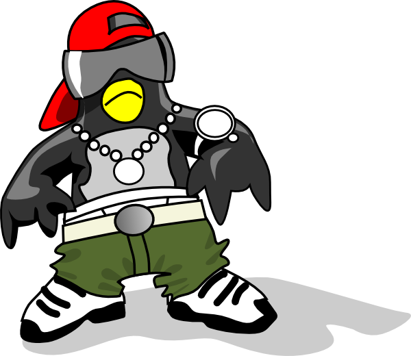 Hip-hop Tux clip art - vector clip art online, royalty free ...