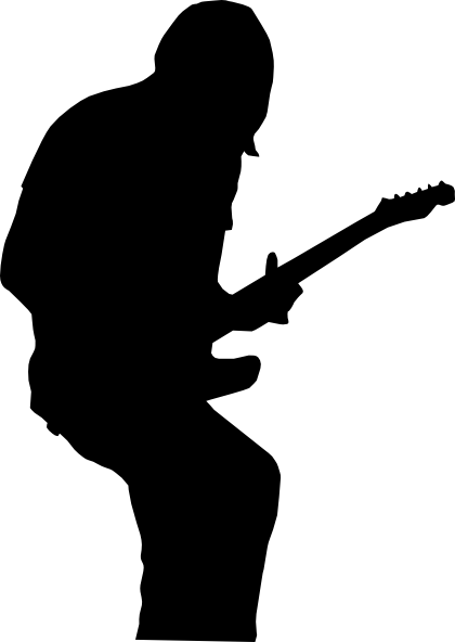 Rock Guitar Player Silhouette - ClipArt Best