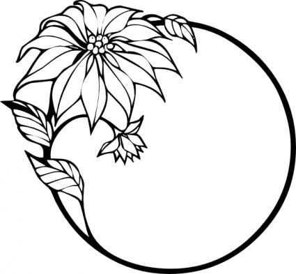 Christmas Flower clip art vector, free vector graphics