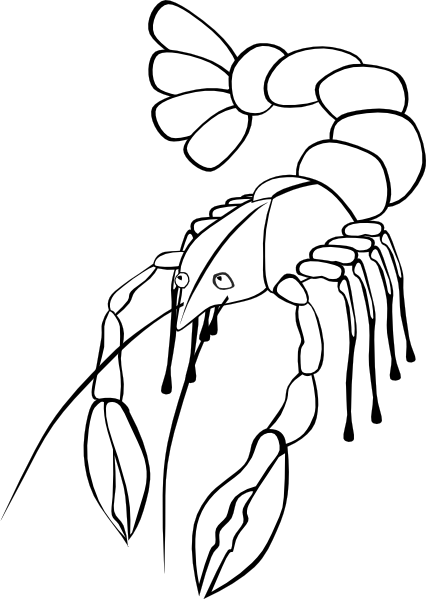 Crawfish clip art Free Vector