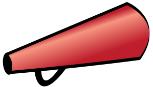 Red cheerleading megaphone clip art - Clipartix