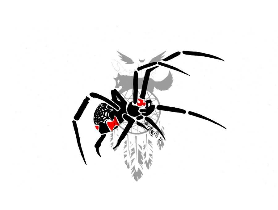 10+ Amazing Black Widow Tattoo Drawings | Golfian