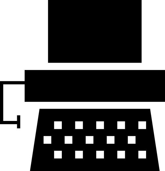 Typewriter Icon Clip Art - vector clip art online ...