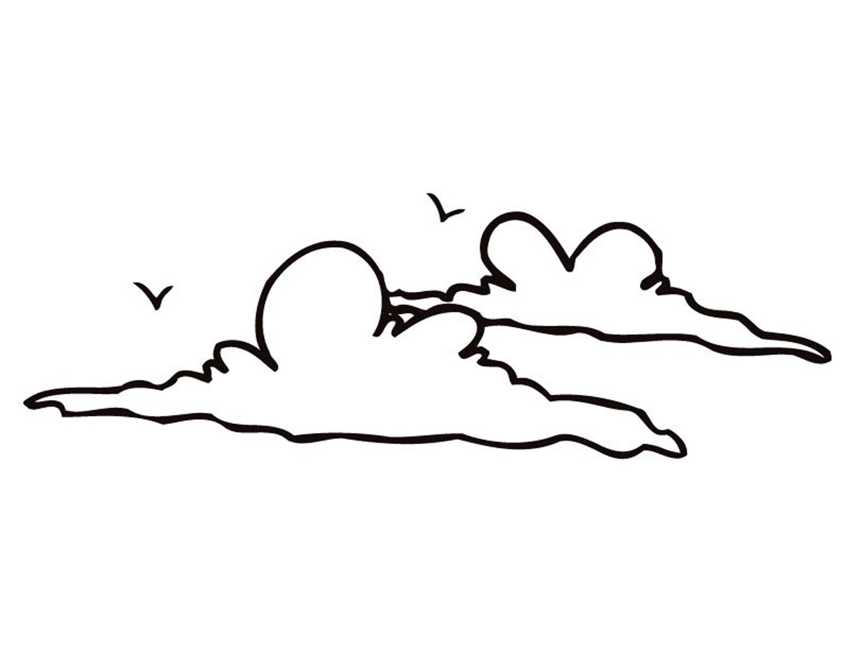 Printable Cloud Coloring Pages | Coloring Me