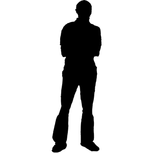 Shadow people clipart walking