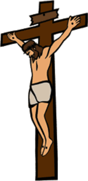 Jesus and the cross clipart