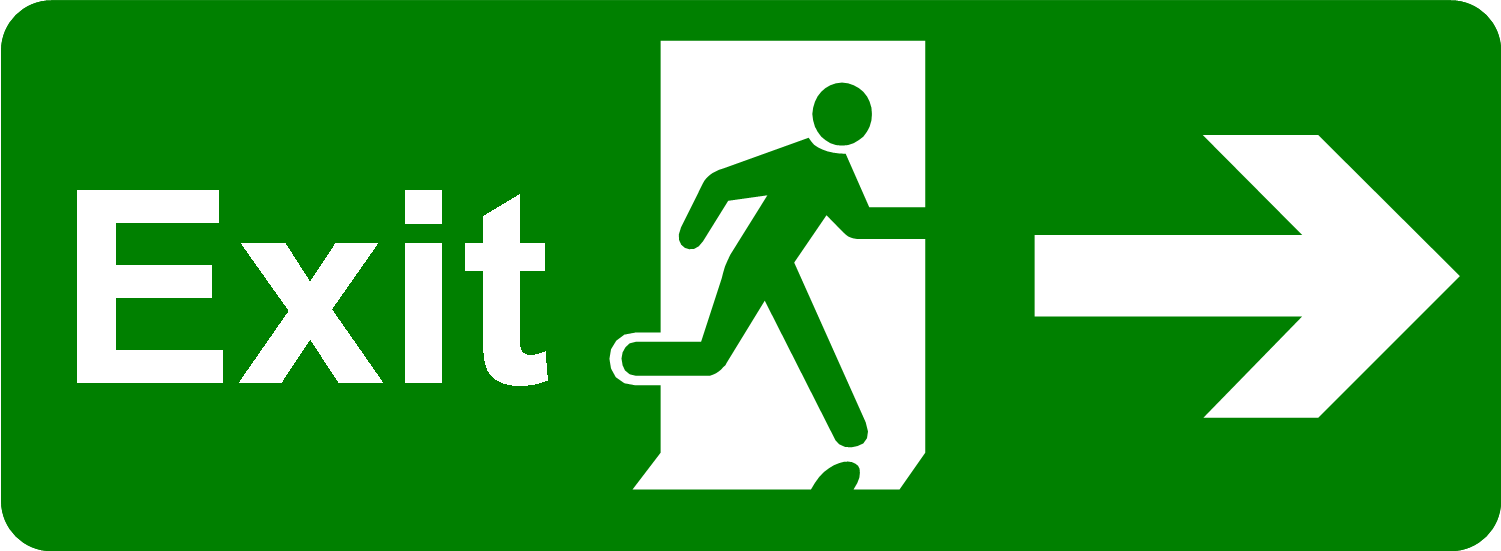 Emergency exit clipart