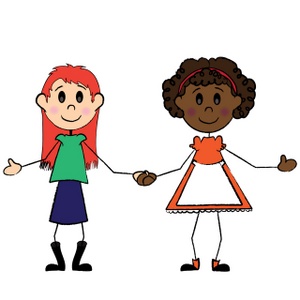Clip Art Girl Best Friends Clipart