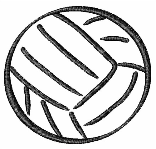 Outlines(Satin Stitch) Embroidery Design: Volleyball Outline from ...