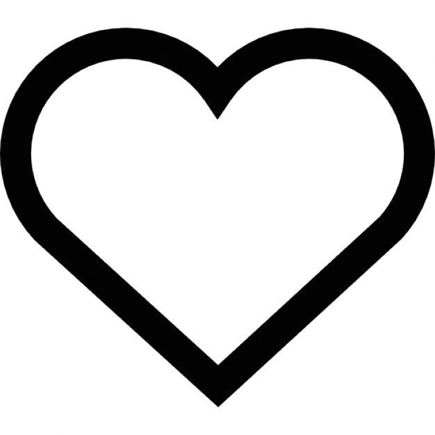 Heart shaped outline Icons | Free Download