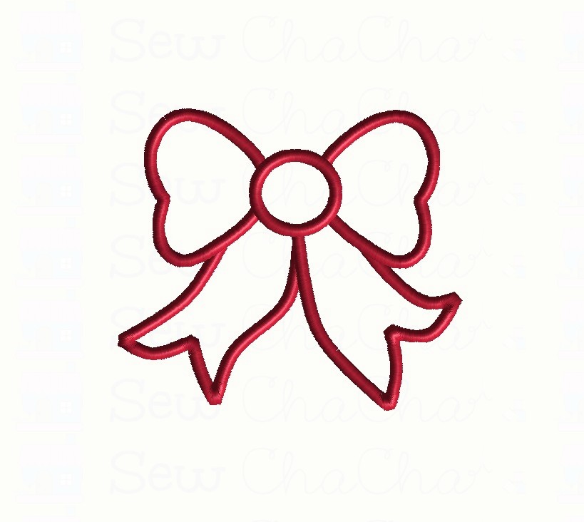Pretty Bow Applique Design