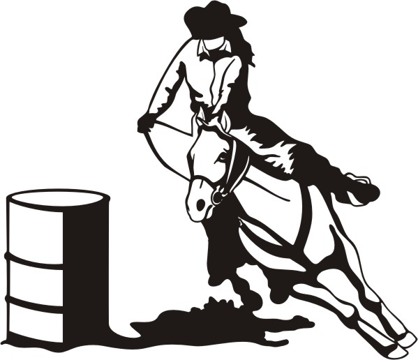 Barrel racing clipart