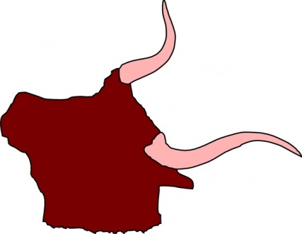 Ox Head With Horns clip art vector, free vector images